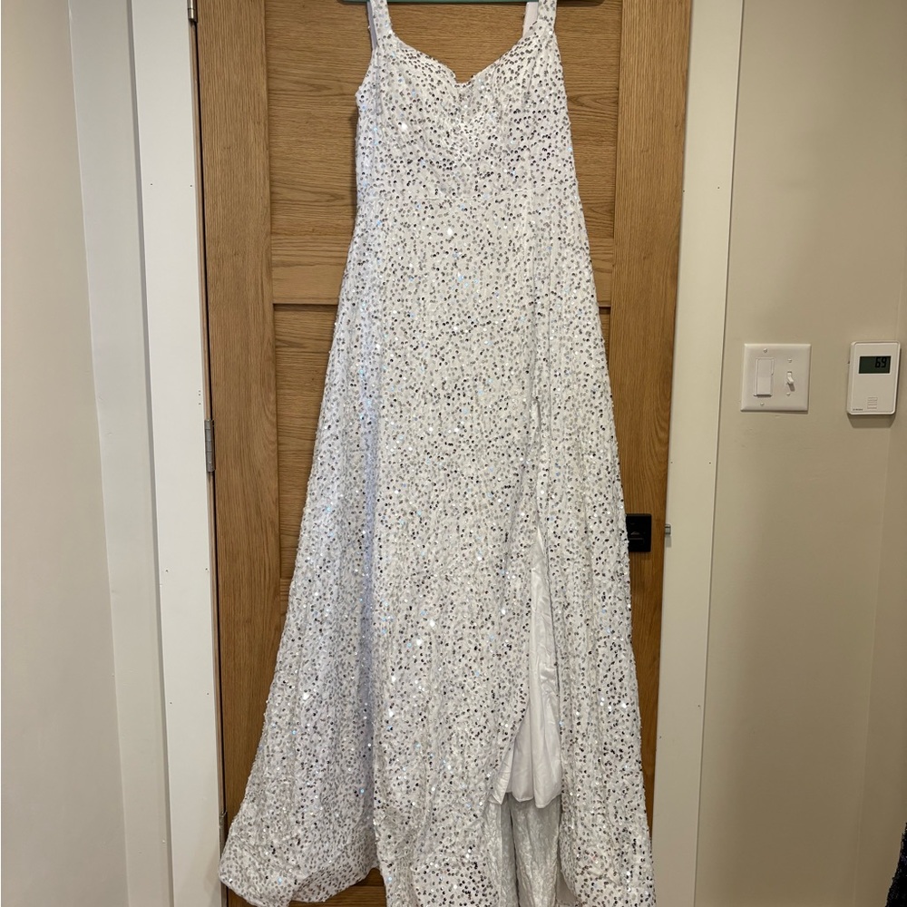 White Sequin Gown